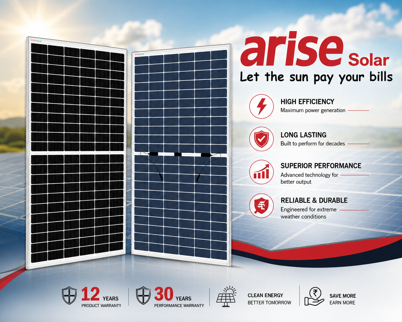 ARISE G12R N-Type TOPCon Premium Solar Panel(DCR) product photo